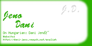 jeno dani business card